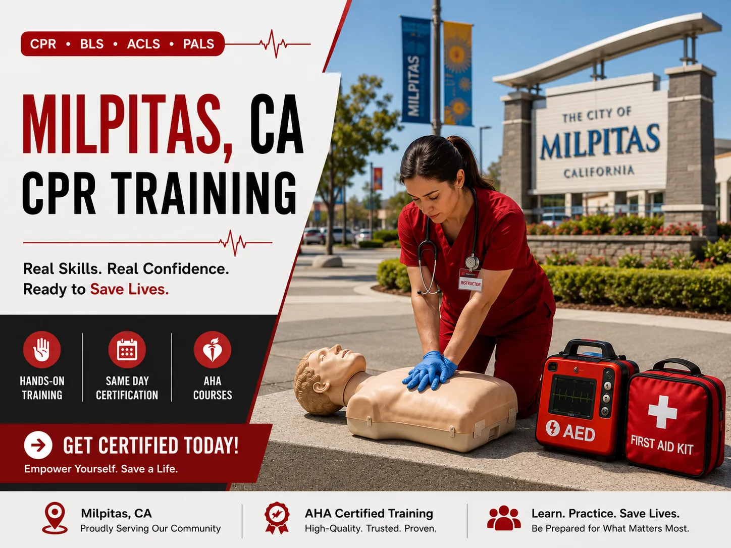 CPR BLS ACLS PALS certification class in Milpitas, CA