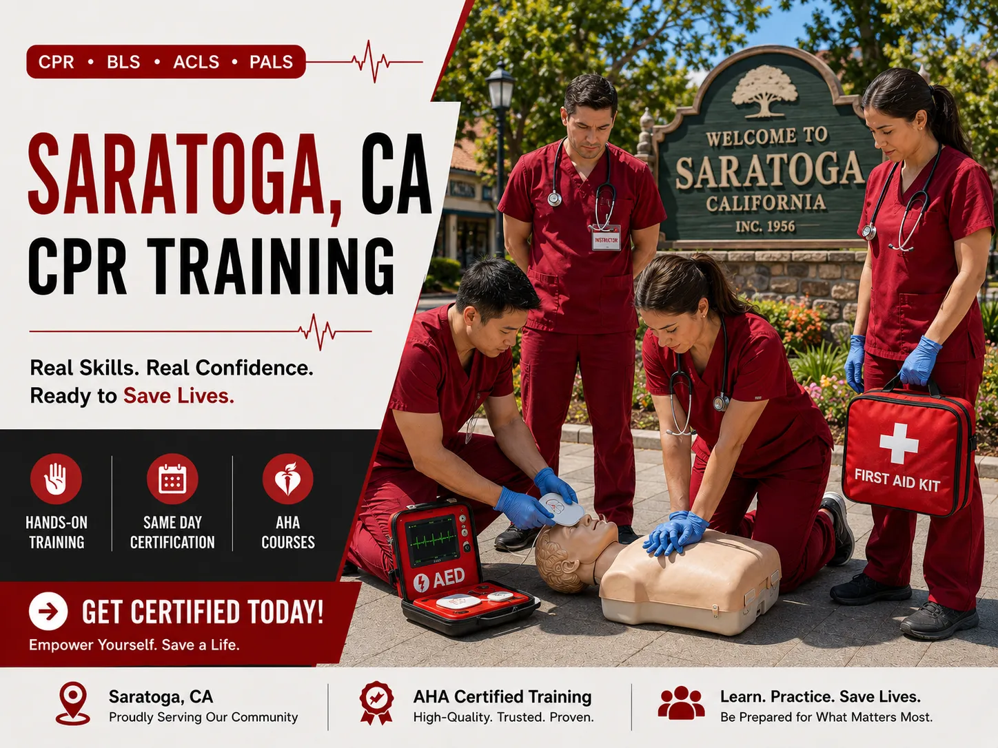 CPR & first aid course for community members in Saratoga, CA